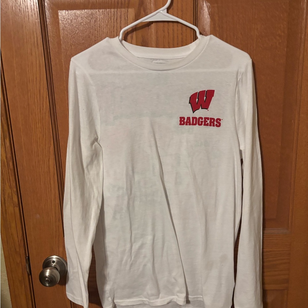 Wisconsin Badgers White Long Sleeve M S